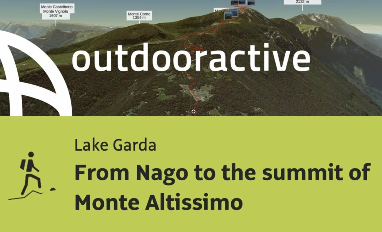 mountain hike at Lake Garda: From Nago to the summit of Monte Altissimo | © Outdooractive – Flyover Videos